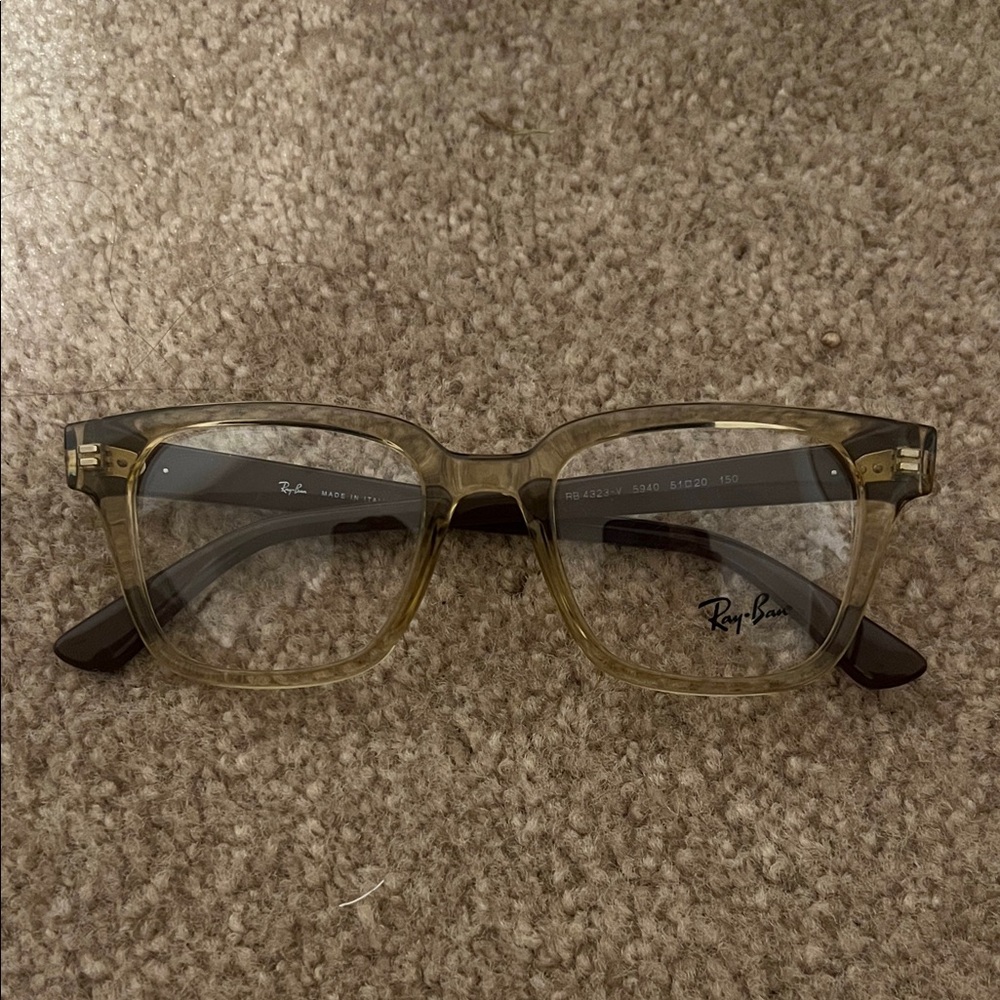 Unisex Ray-Ban Olive Brown Eyeglasses